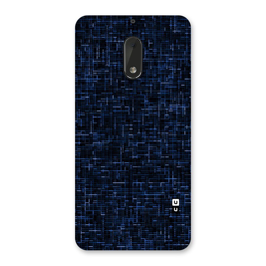 Criss Cross Blue Pattern Back Case for Nokia 6