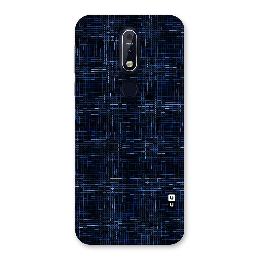 Criss Cross Blue Pattern Back Case for Nokia 7.1