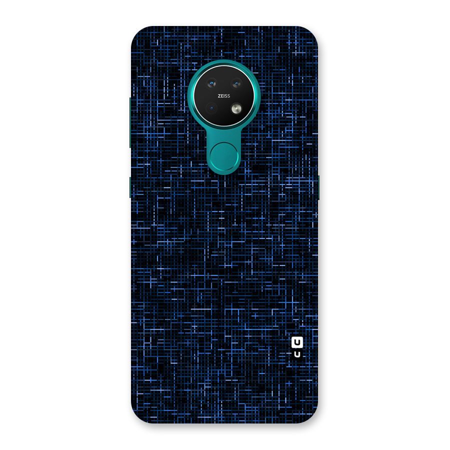 Criss Cross Blue Pattern Back Case for Nokia 7.2