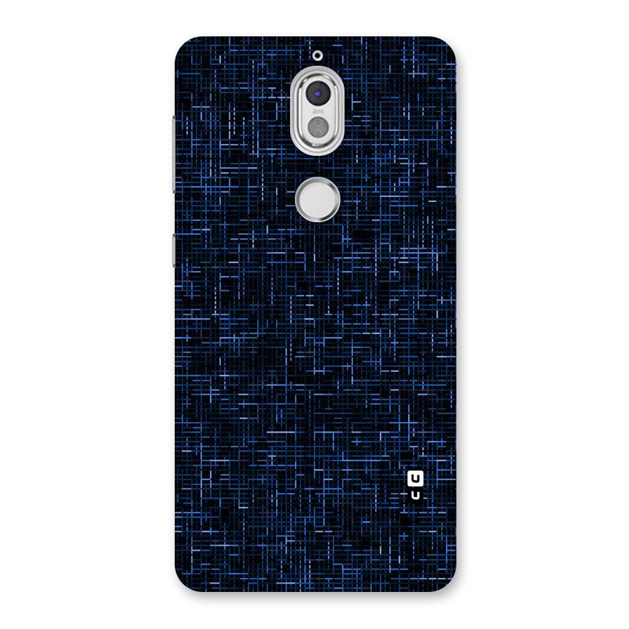 Criss Cross Blue Pattern Back Case for Nokia 7