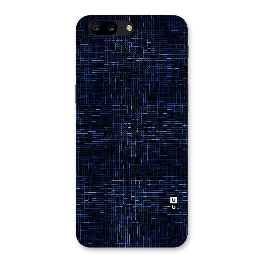 Criss Cross Blue Pattern Back Case for OnePlus 5