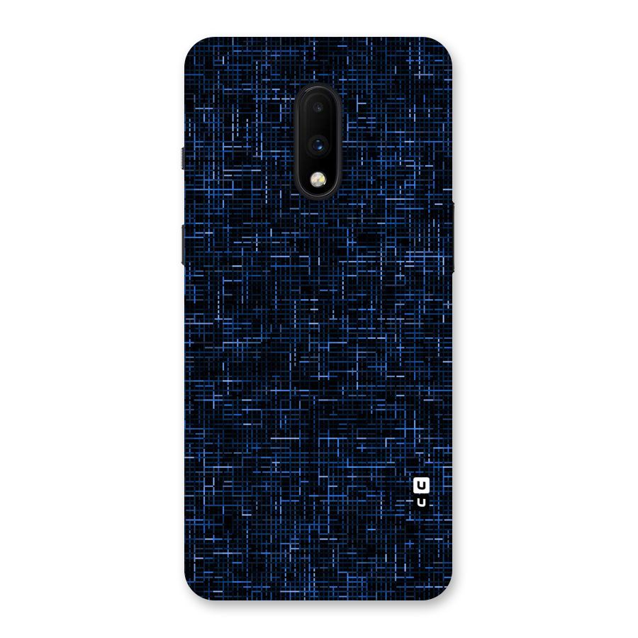 Criss Cross Blue Pattern Back Case for OnePlus 7