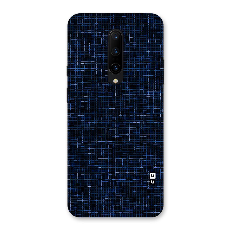 Criss Cross Blue Pattern Back Case for OnePlus 7 Pro