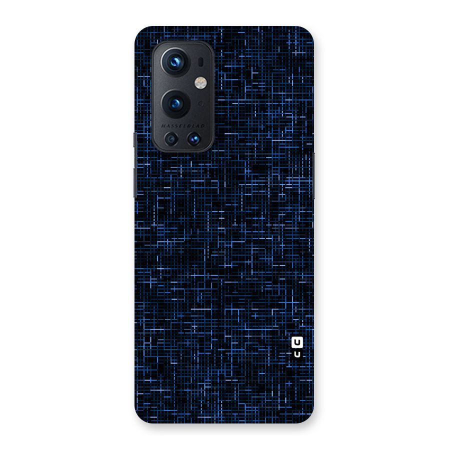 Criss Cross Blue Pattern Back Case for OnePlus 9 Pro