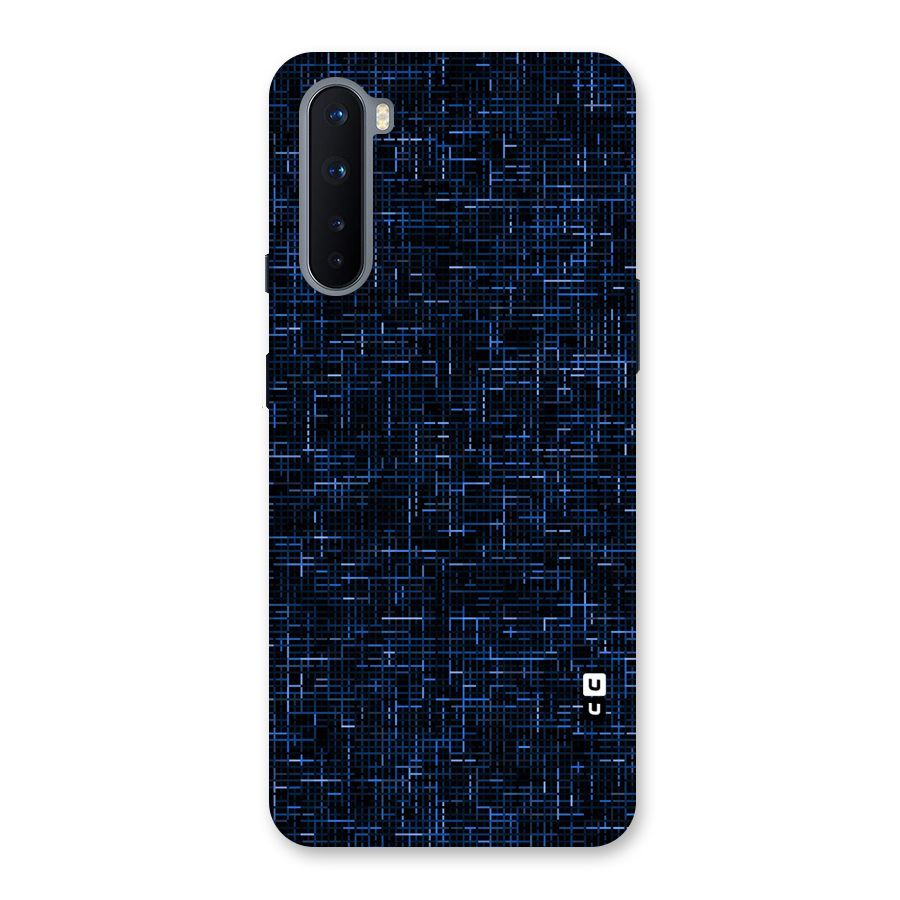 Criss Cross Blue Pattern Back Case for OnePlus Nord