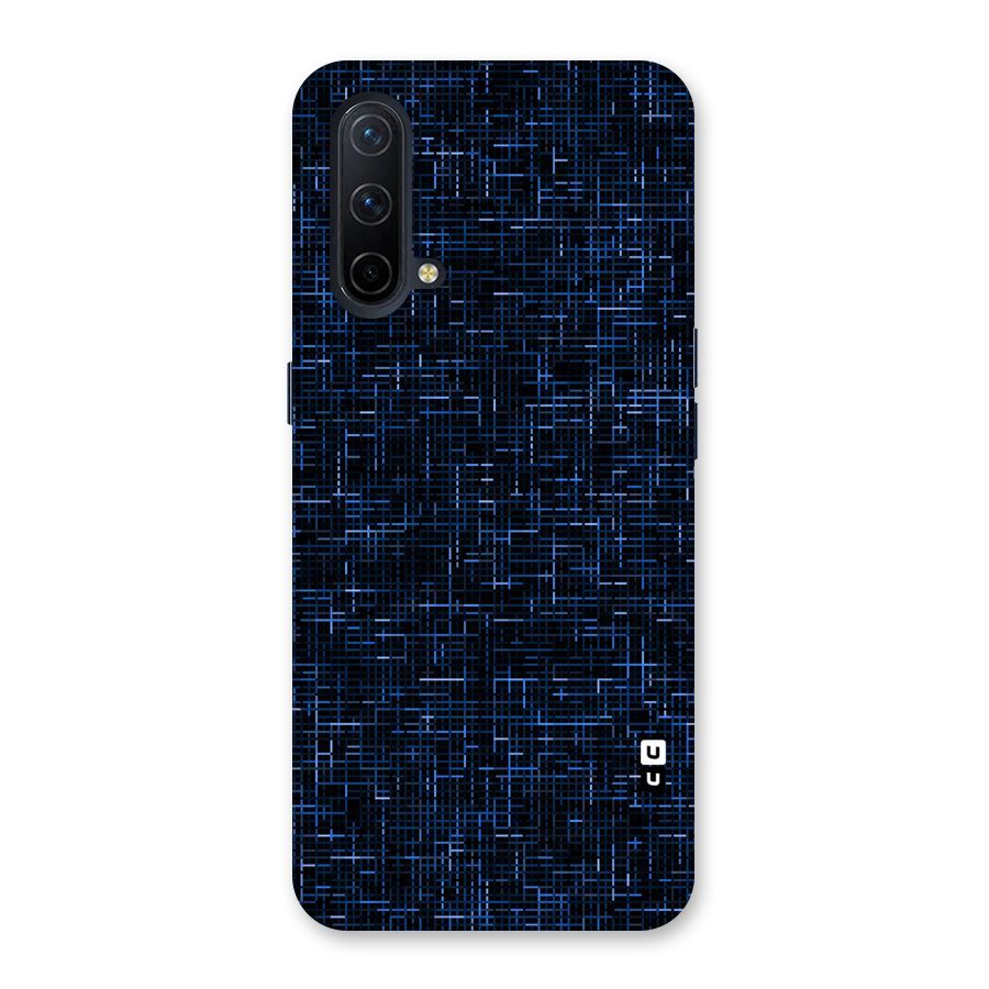 Criss Cross Blue Pattern Back Case for OnePlus Nord CE 5G