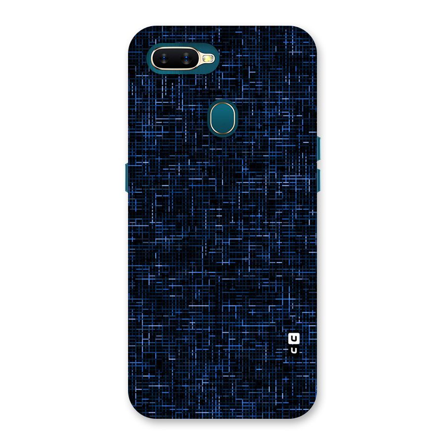 Criss Cross Blue Pattern Back Case for Oppo A11k