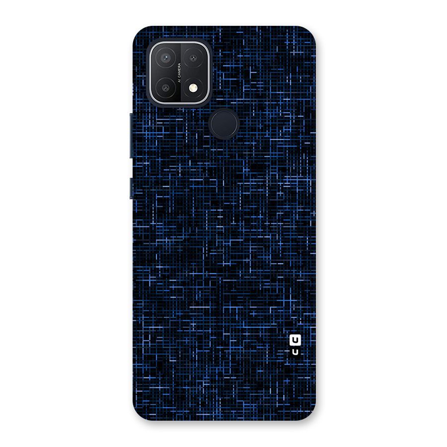 Criss Cross Blue Pattern Back Case for Oppo A15s