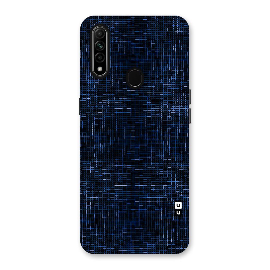 Criss Cross Blue Pattern Back Case for Oppo A31