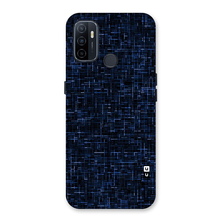Criss Cross Blue Pattern Back Case for Oppo A32
