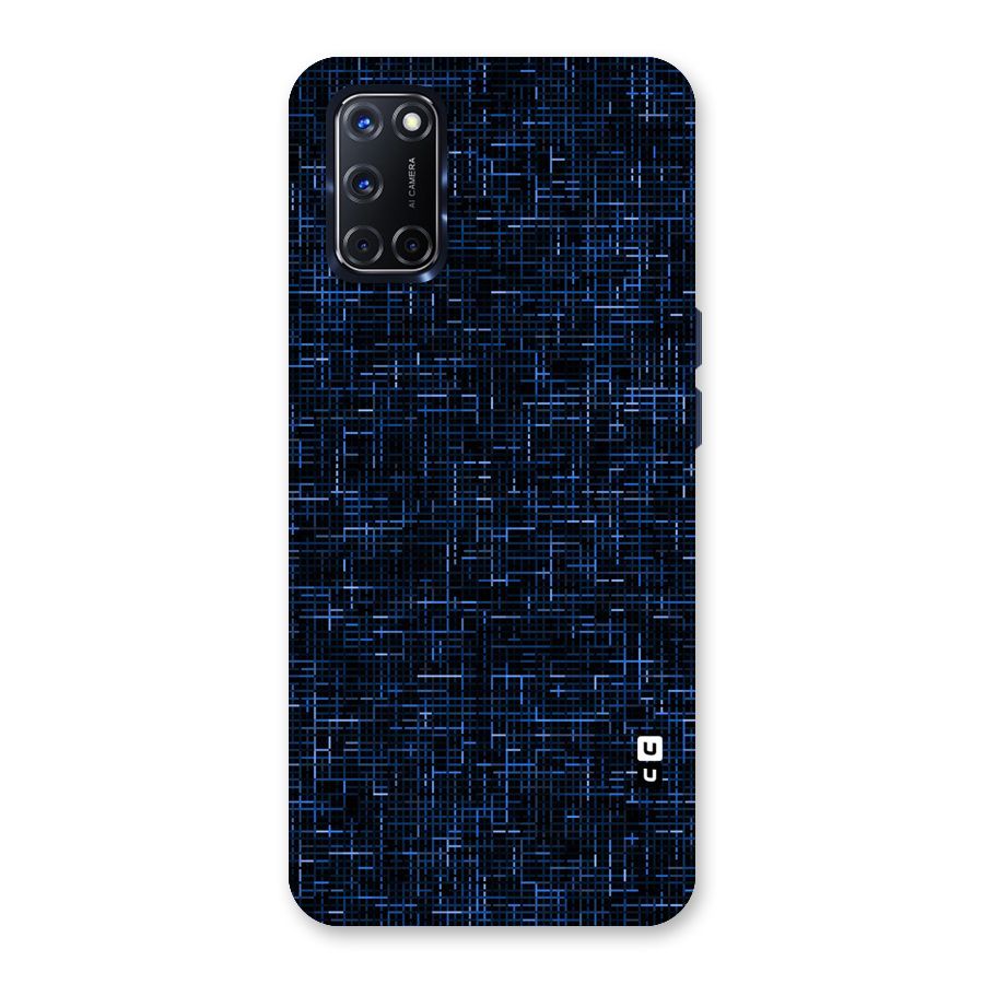 Criss Cross Blue Pattern Back Case for Oppo A52