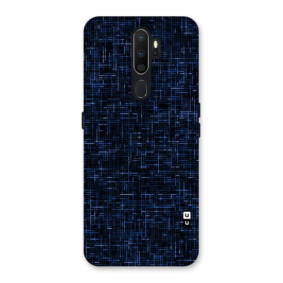 Criss Cross Blue Pattern Back Case for Oppo A5 (2020)