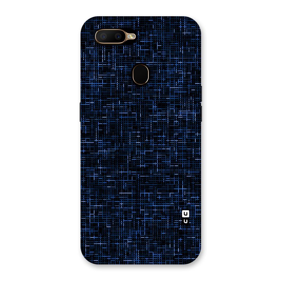 Criss Cross Blue Pattern Back Case for Oppo A5s