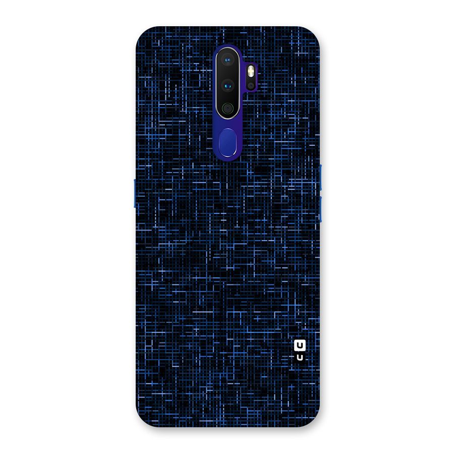 Criss Cross Blue Pattern Back Case for Oppo A9 (2020)