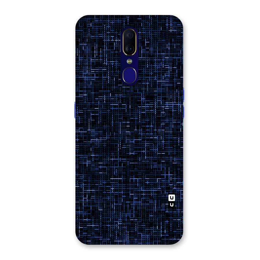 Criss Cross Blue Pattern Back Case for Oppo F11
