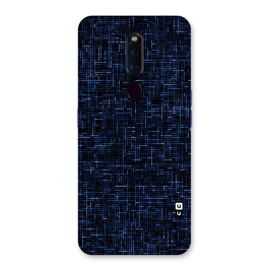 Criss Cross Blue Pattern Back Case for Oppo F11 Pro