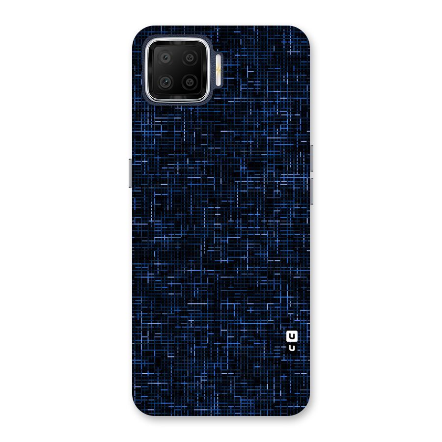 Criss Cross Blue Pattern Back Case for Oppo F17