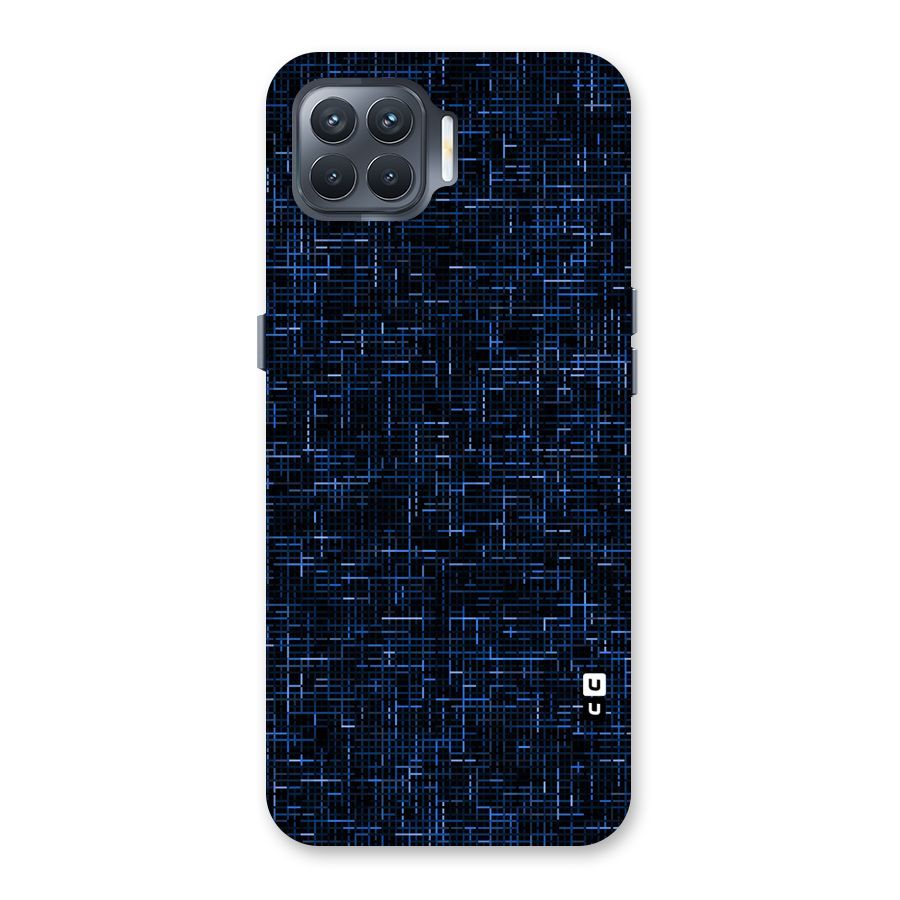 Criss Cross Blue Pattern Back Case for Oppo F17 Pro