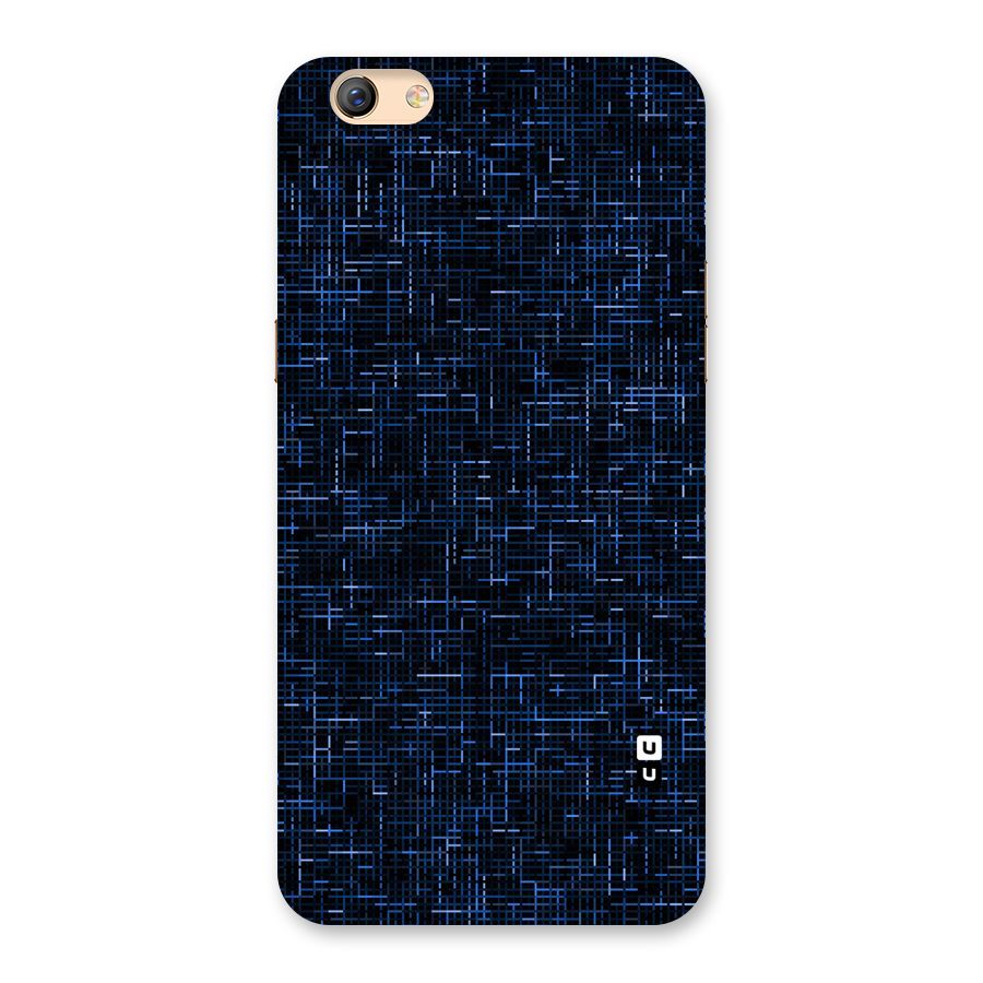 Criss Cross Blue Pattern Back Case for Oppo F3 Plus