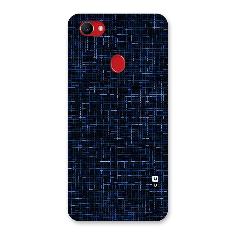 Criss Cross Blue Pattern Back Case for Oppo F7