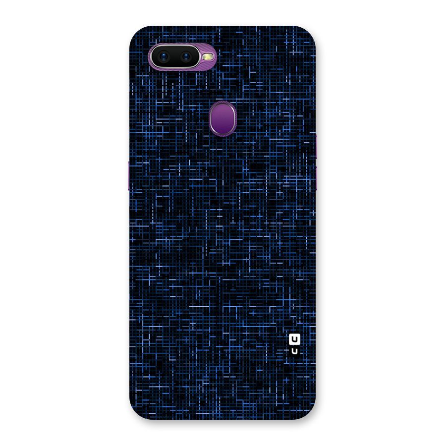 Criss Cross Blue Pattern Back Case for Oppo F9