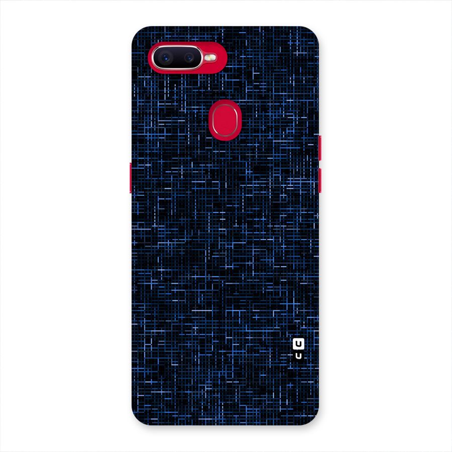 Criss Cross Blue Pattern Back Case for Oppo F9 Pro