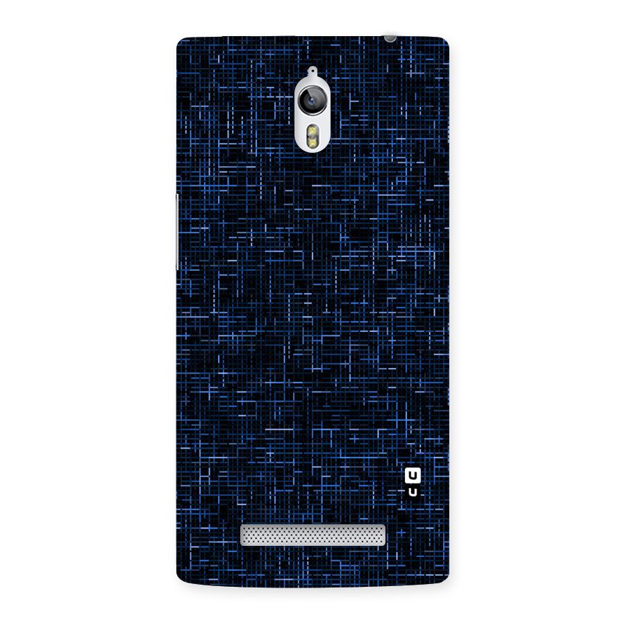 Criss Cross Blue Pattern Back Case for Oppo Find 7