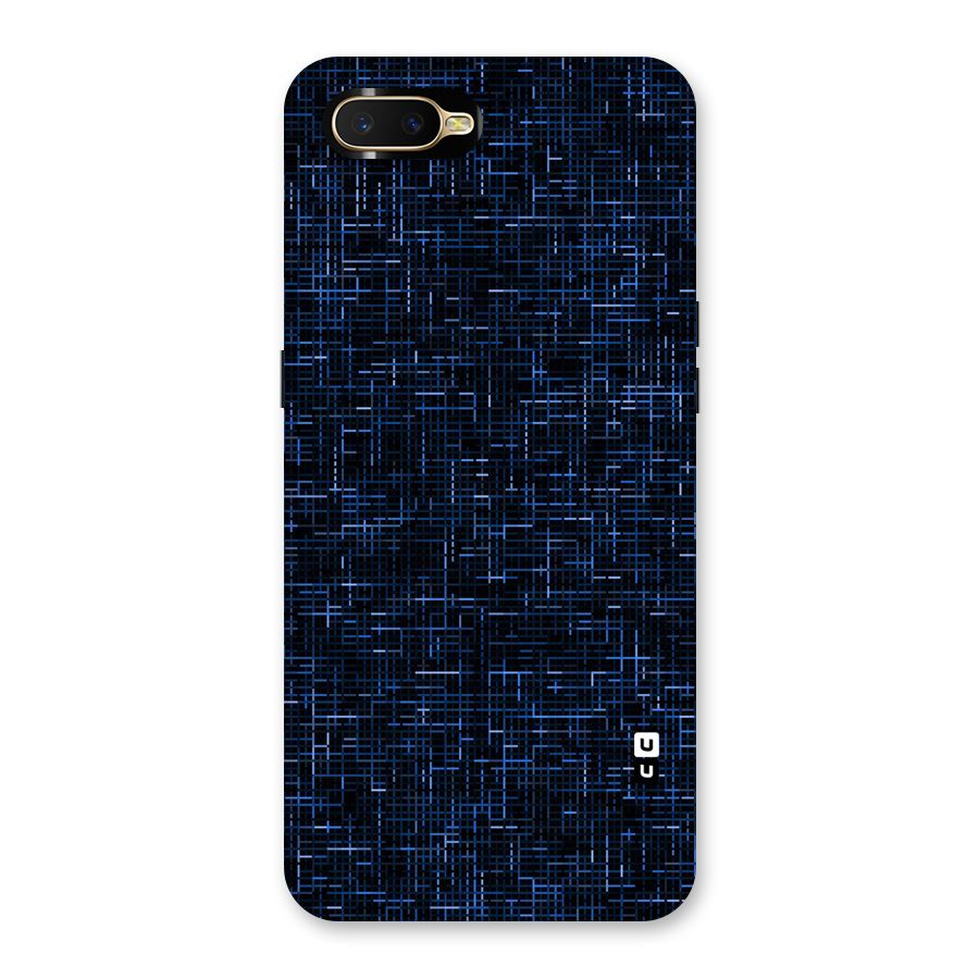 Criss Cross Blue Pattern Back Case for Oppo K1