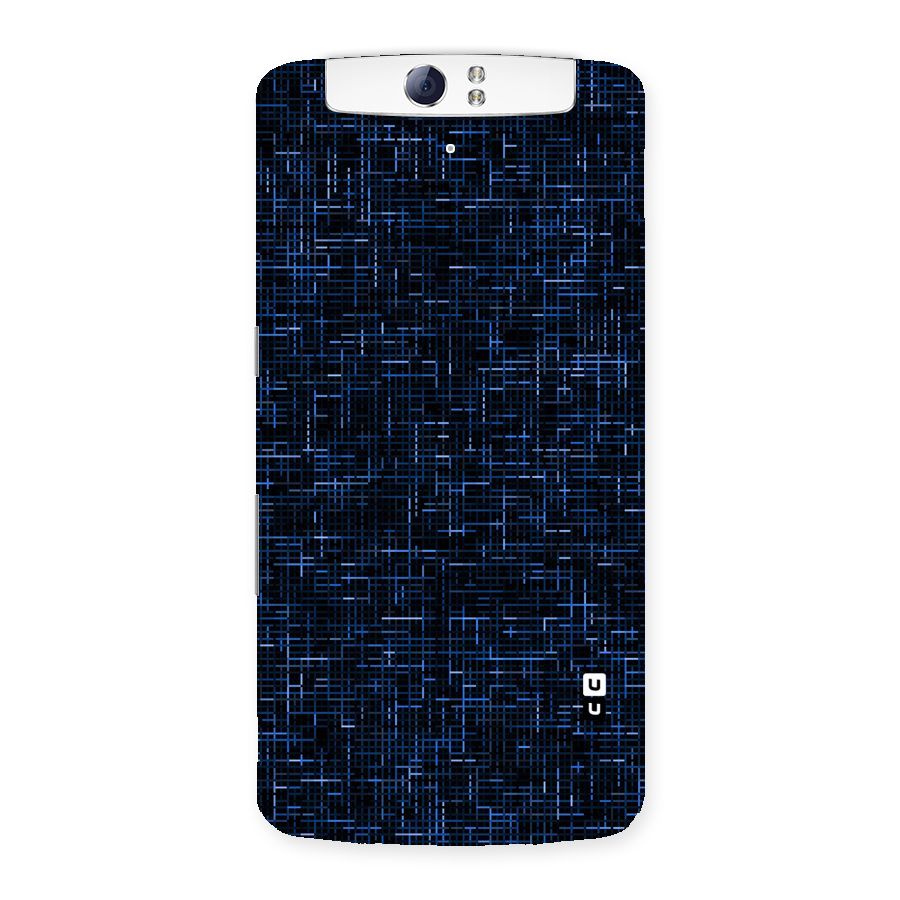 Criss Cross Blue Pattern Back Case for Oppo N1