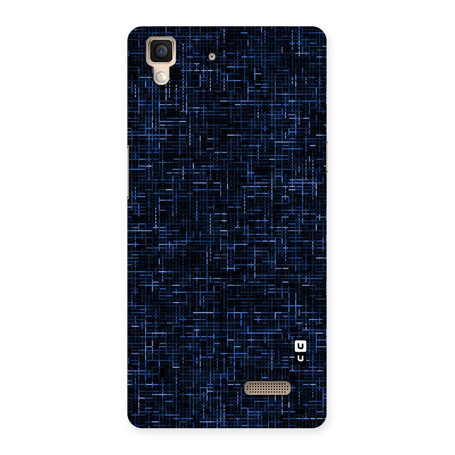 Criss Cross Blue Pattern Back Case for Oppo R7