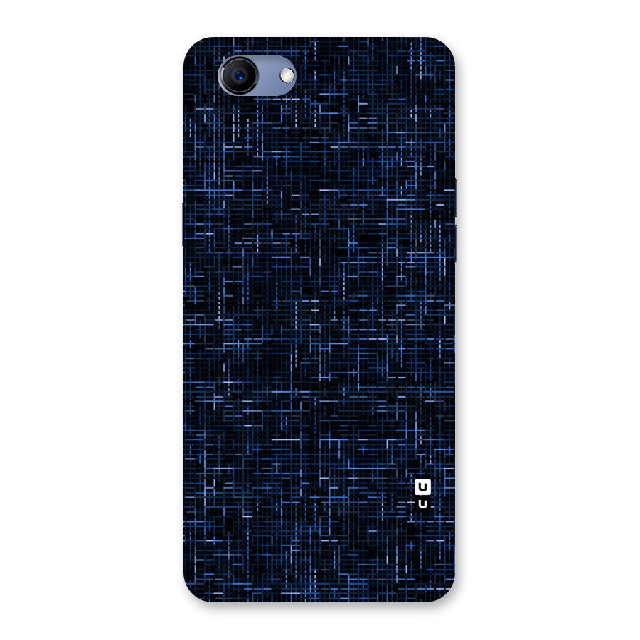 Criss Cross Blue Pattern Back Case for Oppo Realme 1