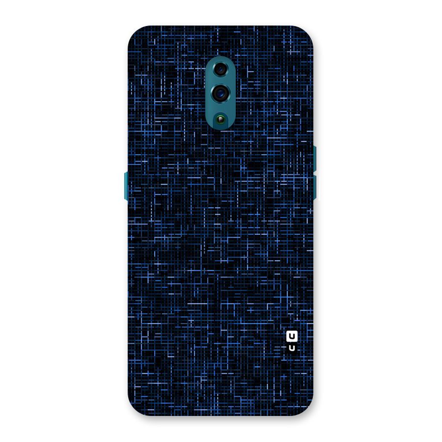 Criss Cross Blue Pattern Back Case for Oppo Reno