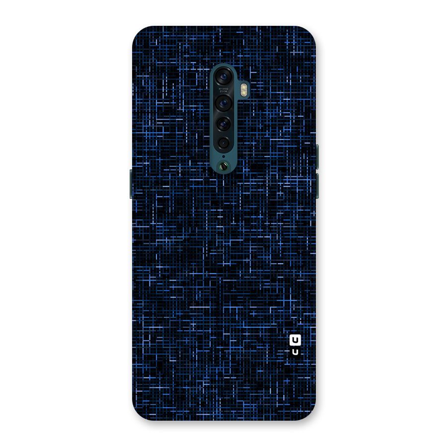 Criss Cross Blue Pattern Back Case for Oppo Reno2