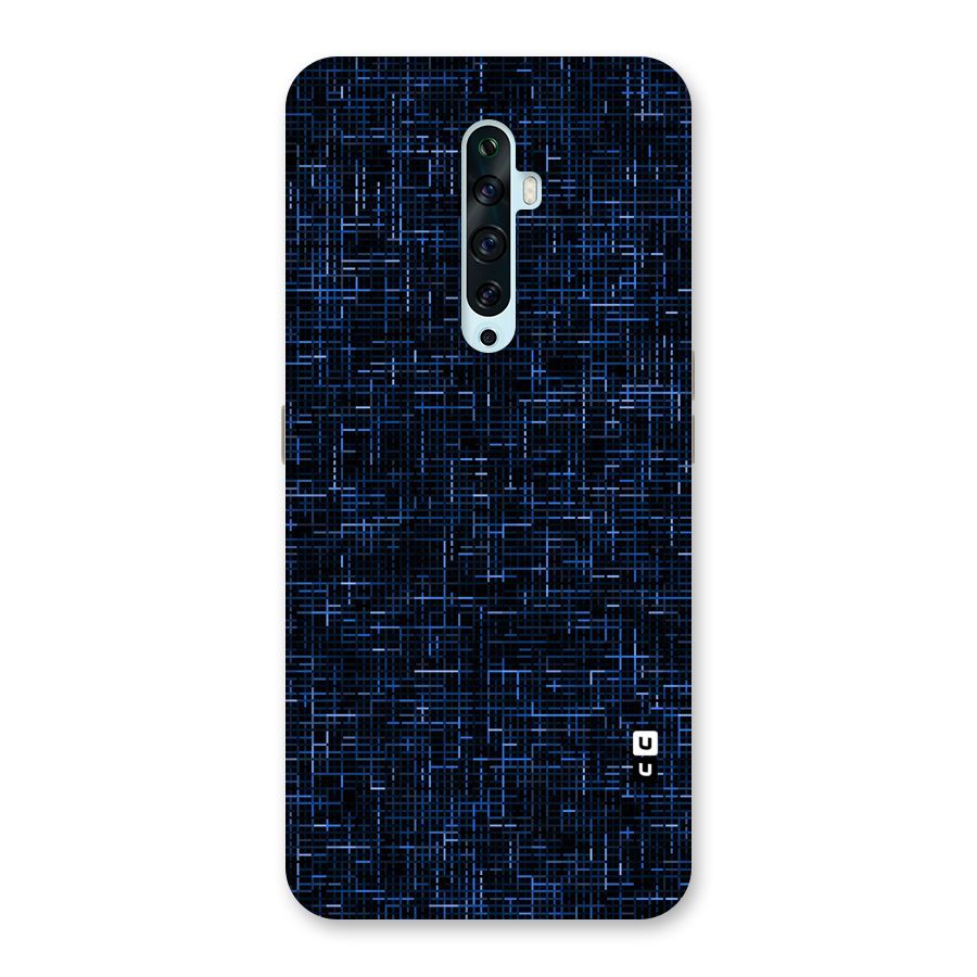 Criss Cross Blue Pattern Back Case for Oppo Reno2 Z