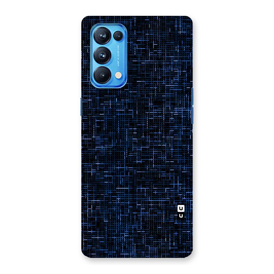 Criss Cross Blue Pattern Back Case for Oppo Reno5 Pro 5G
