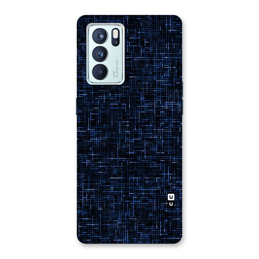 Criss Cross Blue Pattern Back Case for Oppo Reno6 Pro 5G