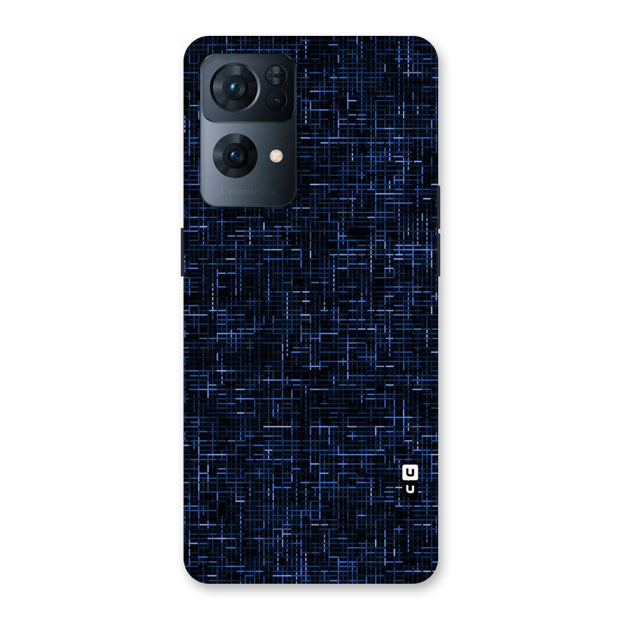 Criss Cross Blue Pattern Back Case for Oppo Reno7 Pro 5G
