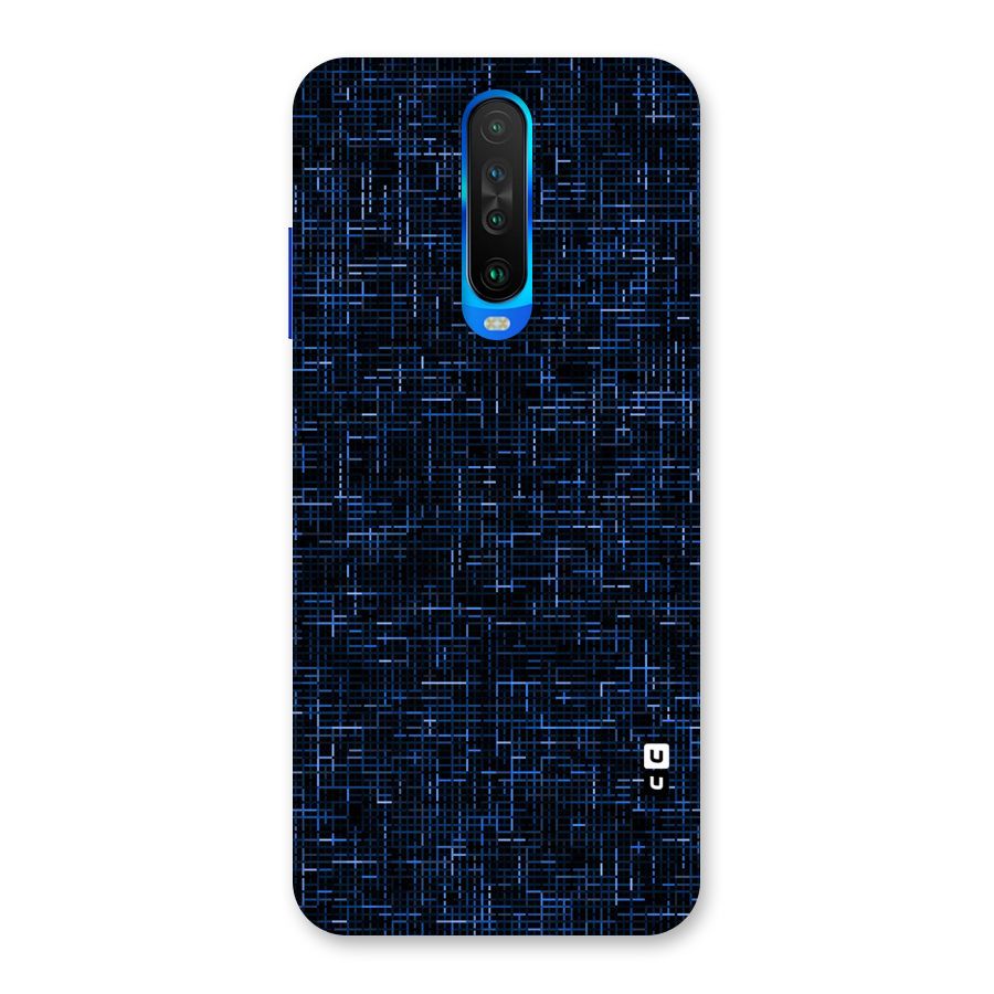 Criss Cross Blue Pattern Back Case for Poco X2