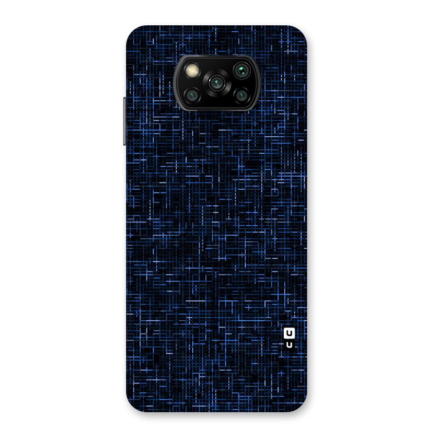 Criss Cross Blue Pattern Back Case for Poco X3