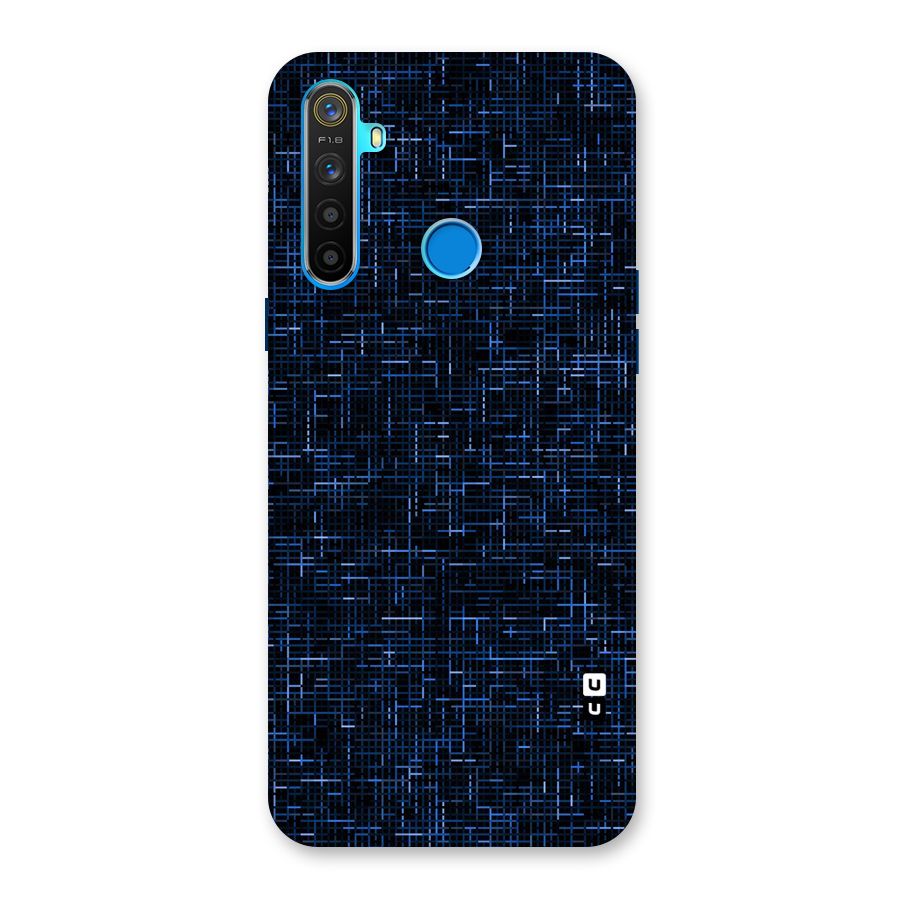 Criss Cross Blue Pattern Back Case for Realme 5
