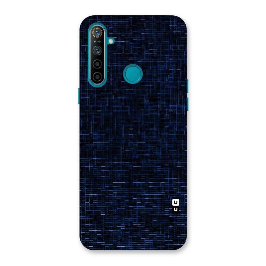 Criss Cross Blue Pattern Back Case for Realme 5i