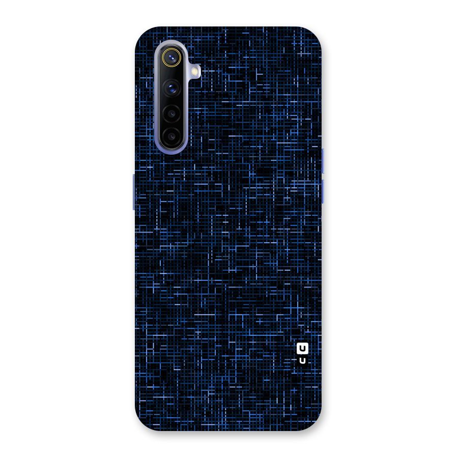 Criss Cross Blue Pattern Back Case for Realme 6i