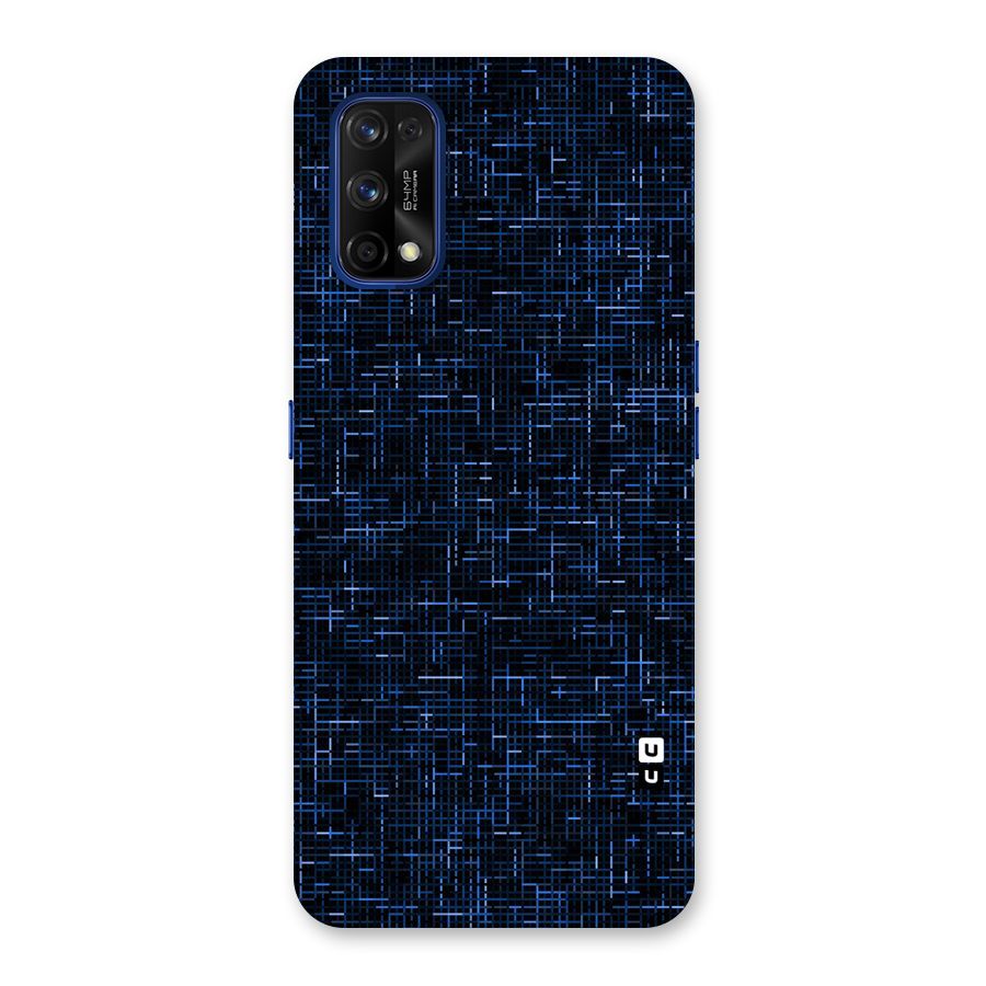 Criss Cross Blue Pattern Back Case for Realme 7 Pro