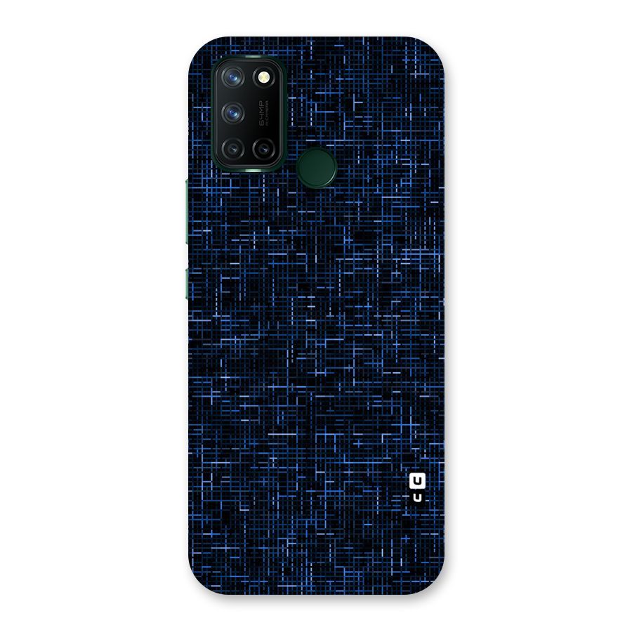Criss Cross Blue Pattern Back Case for Realme 7i