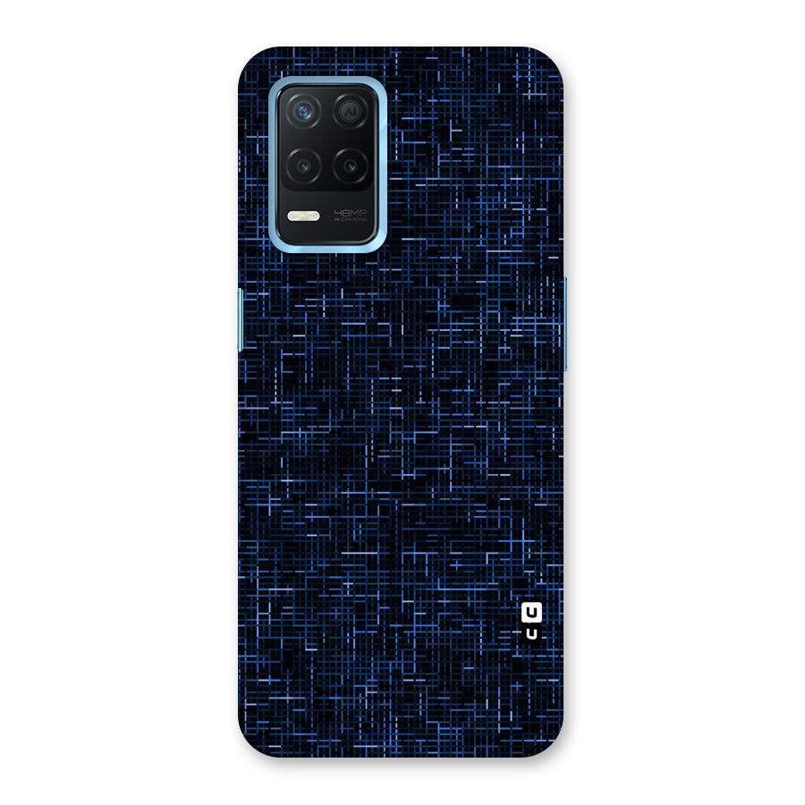 Criss Cross Blue Pattern Back Case for Realme 8s 5G