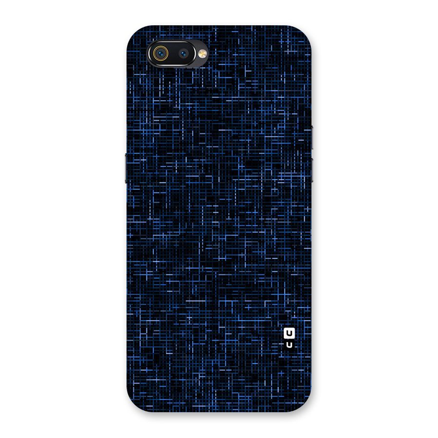 Criss Cross Blue Pattern Back Case for Realme C2