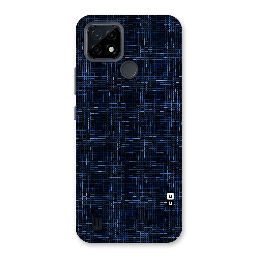 Criss Cross Blue Pattern Back Case for Realme C21