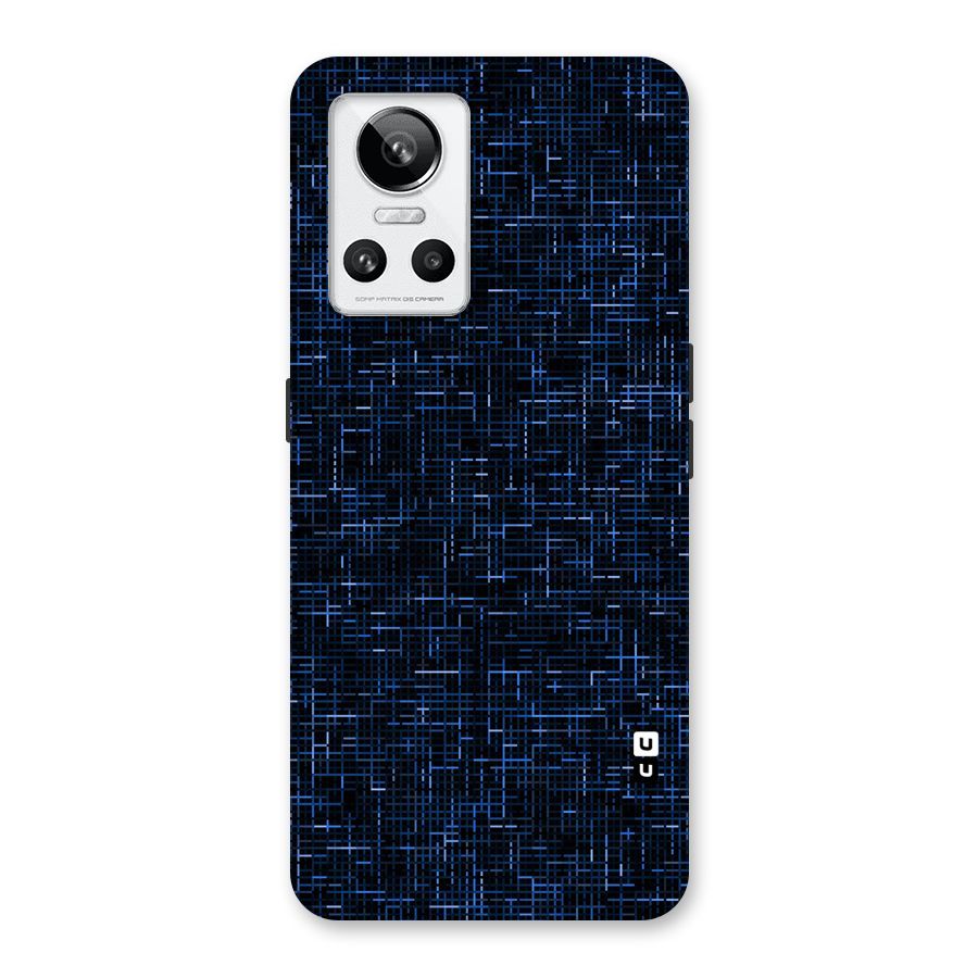Criss Cross Blue Pattern Back Case for Realme GT Neo 3
