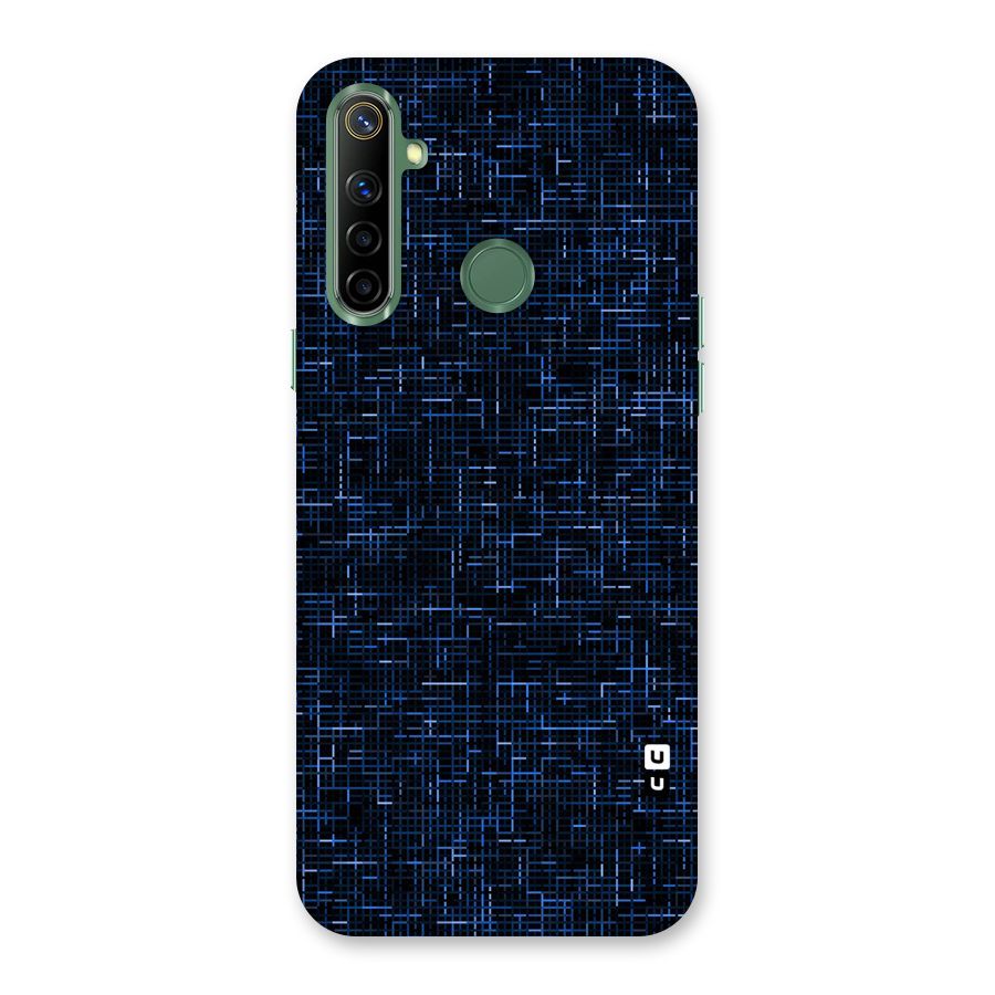 Criss Cross Blue Pattern Back Case for Realme Narzo 10