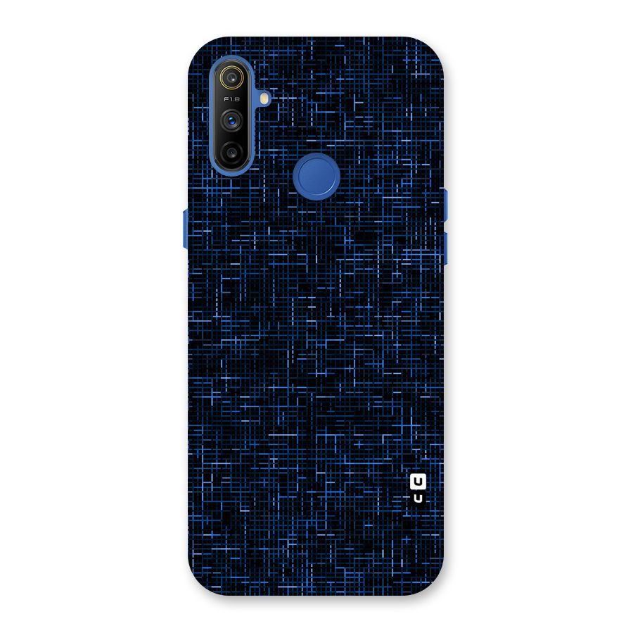 Criss Cross Blue Pattern Back Case for Realme Narzo 10A